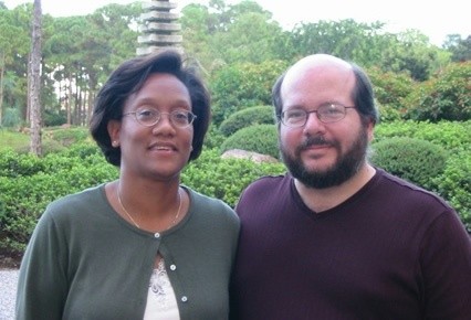 Steve and Joanne in the gardens of the Morikami Museum